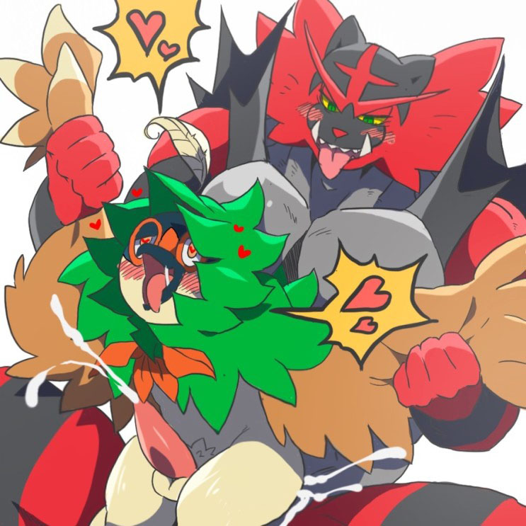 <3_eyes 1:1 anal anal_sex avian avian_penis balls balls_deep blush bodily_fluids cum cum_inside decidueye drooling duo feathered_wings feathers felid gay genital_fluids genitals heart heart-shaped_pupils holding_arms incineroar looking_down looking_pleasured lupus5903 male male/male male_only male_penetrated male_penetrating male_penetrating_male mammal muscular nintendo pecs penetration penis pokémon_(species) pokemon saliva tongue tongue_out video_games wings