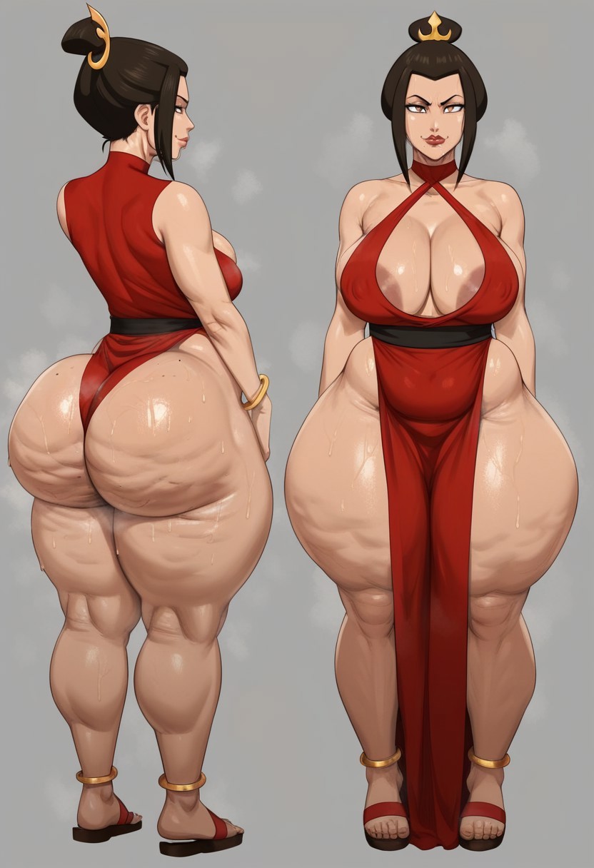 1girls, aged up, ai generated, ankle bracelets, anklet, areolae, ass, avatar the last airbender, azula, big ass, big breasts, black hair, bottom heavy, breasts, cellulite, child bearing hips, crazy, crazy female, cute, cute face, cute female, cute girl, dress, fat ass, feet, female, female only, hazel eyes, horny, horny female, lips, oiled, sandals, slutty dress, taiga20, thick, thick ass, thick thighs, voluptuous, voluptuous female, wide hips