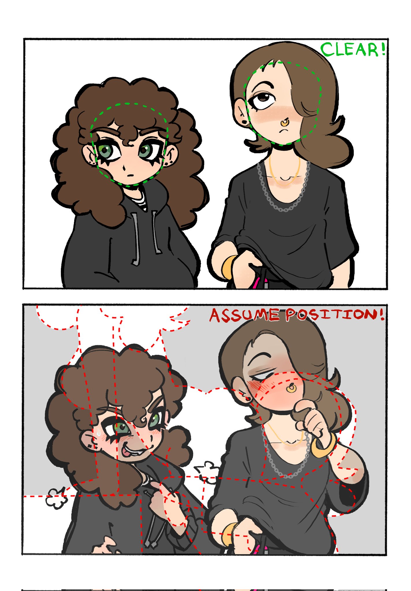 blush, brown hair, color, facial verification, green eyes, imminent sex, lewd security verification, light skin, meme, nose piercing, one eye obstructed, original, original character, piercing, throwloops, tongue, tongue out, trend, twitter link, twitter trend, twitter user oc