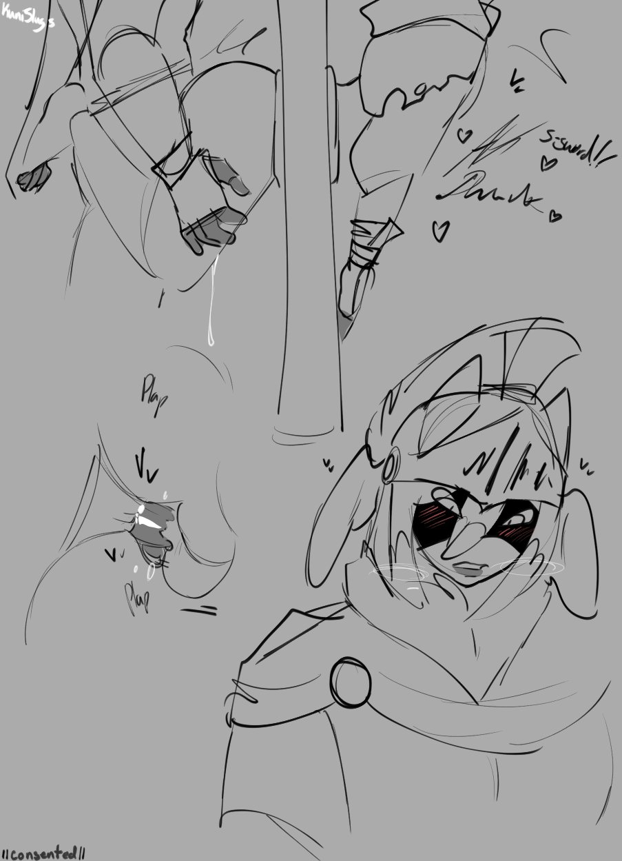 kunislugs, phighting, shuriken (phighting), sketch, stuck in wall, sword (phighting), wall