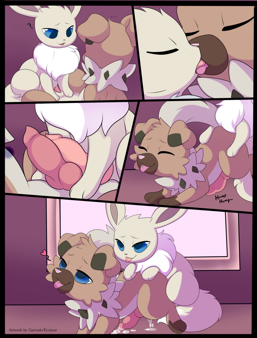 animal_genitalia animal_penis comic eevee feral fur furry garruuk gay knot male male/male penis pok&eacute;mon_(species) pokemon pokemon_(species) rockruff sex tuft yaoi