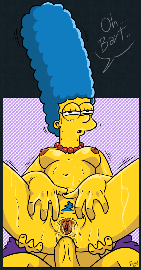 anal anal_sex bart_simpson blue_hair breasts housewife incest marge_simpson milf mother penetration pussy red_renard reverse_cowgirl_position sex spread_pussy tagme the_simpsons unseen_male_face yellow