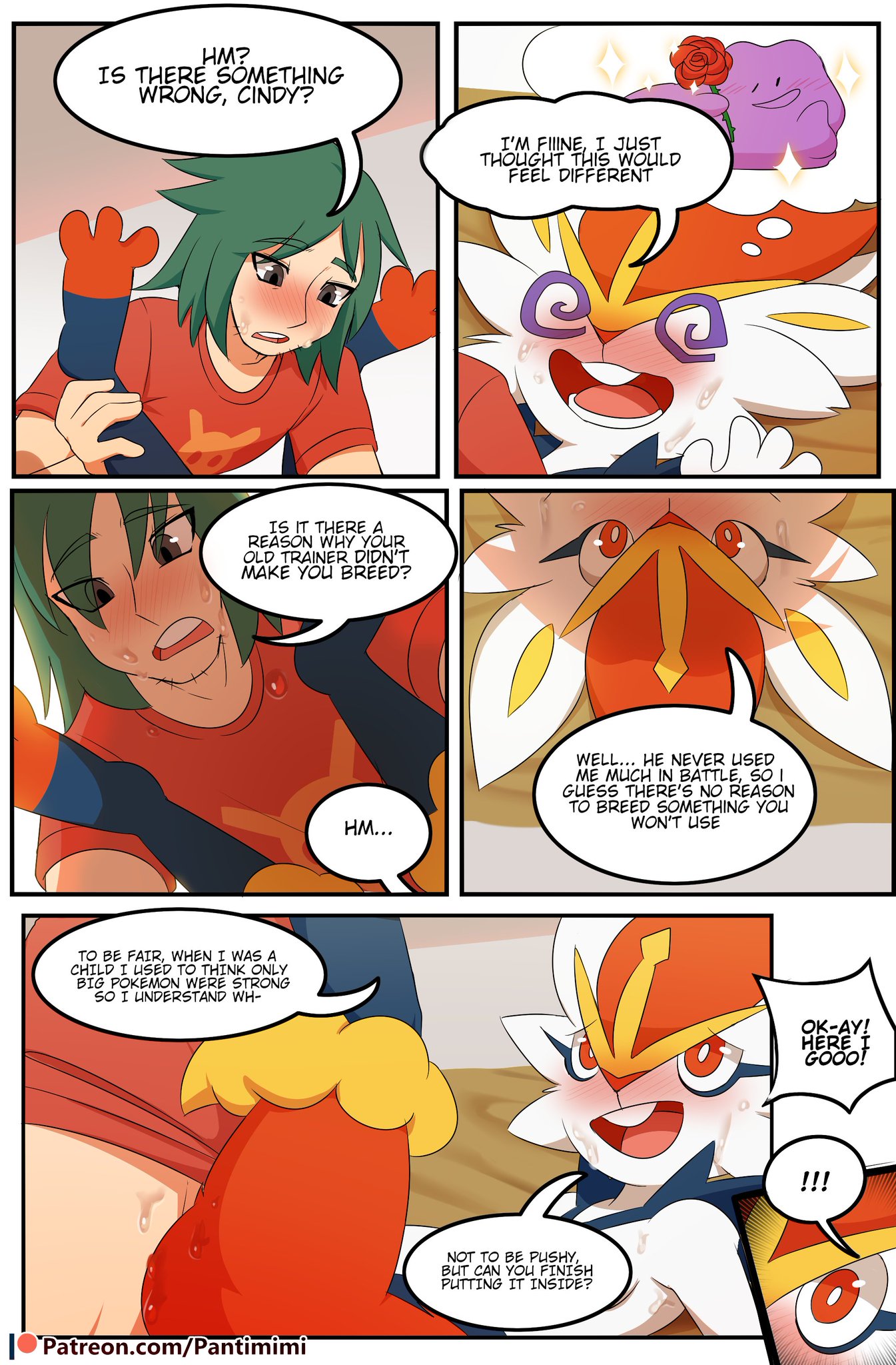 1boy, 1girls, 2020, 3:4, absurd res, anthro, anus, ass, balls, balls deep, bed, bedroom, bent over, big ass, big breasts, blush, breasts, cinderace, claws, closed eyes, clothing, comic, cute, cute fang, defloration, dialogue, domination, drooling, duo, english text, feet, female, female cinderace, female pokemon, fluffy, fluffy tail, fur, furry, genital fluids, genitals, happy, heart, hi res, human, lagomorph, laying down, legs, legs grab, legs up, looking at another, looking at viewer, looking down, male, mammal, manene, naked, nintendo, nipples, npc trainer, open mouth, pawpads, paws, penis, pokémon (species), poke maniac (pokemon oras), poke maniac (pokemon), pokemon, pokemon (species), pokemon ss, pussy, pussy juice, red eyes, sitting, sweat, tail, teeth, toes, tongue, tongue out, video games, virgin, wet, white body, white fur