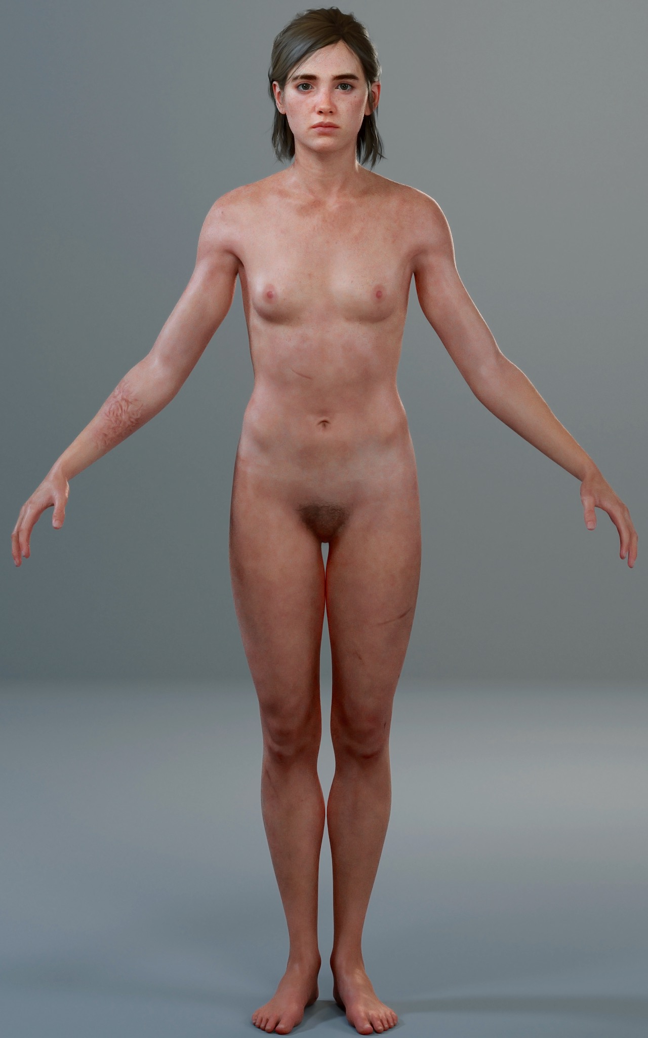 1girls, 3d, breasts, edit, ellie (the last of us), ellie williams, female, female pubic hair, flat chest, flat chested, hairy pussy, hantzgruber, naughty dog, pubic hair, pussy, small breasts, solo, solo female, tagme, the last of us, the last of us 2