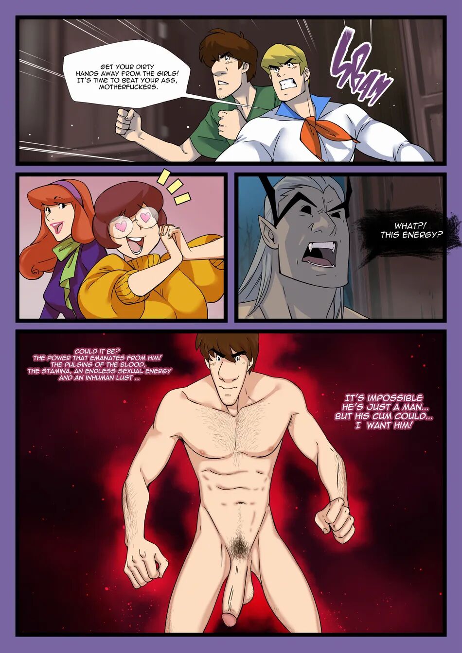 comic demon dialogue fred_jones gay jonsfw male_focus scooby-doo shaggy_rogers