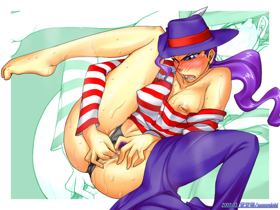 2005 aozoraichi capcom censored fingering_self masturbation midnight_bliss rose_(street_fighter) spread_legs straight_hair street_fighter tagme