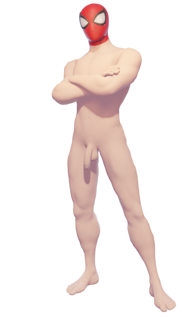 fortnite hairless_balls human human_only malakisuglypotato_(artlist) male_only marvel marvel_comics mask mask_only no_watermark nude nude_male penis peter_parker pose solo_male spider-man spider-man_(fortnite) spider-man_(series) standing superhero transparent_background white_skin