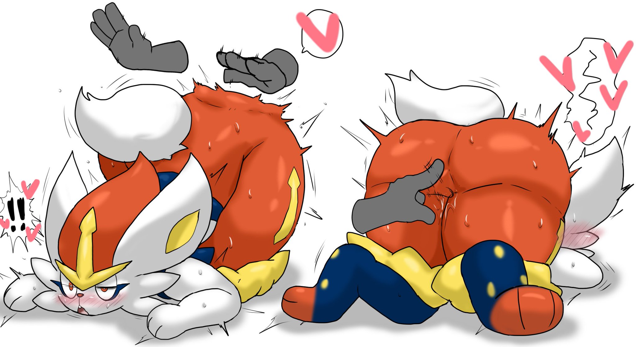 1girls, 2020, absurd res, anthro, anus, ass, bent over, big ass, blush, breasts, cinderace, claws, disembodied hand, domination, drooling, enigi09, female, female cinderace, female pokemon, femsub, fluffy, fluffy tail, fur, furry, happy, heart, hi res, human, looking at viewer, looking down, mammal, naked, nintendo, nipples, open mouth, pawpads, paws, pokémon (species), pokemon, pokemon (species), pokemon ss, pussy, pussy juice, red eyes, sitting, solo, solo focus, spanking, sweat, tail, tongue, tongue out, wet, white body, white fur