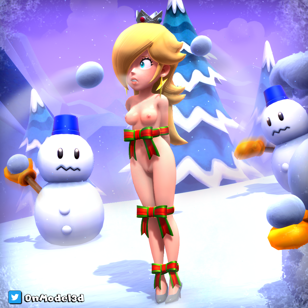 3d, blonde hair, blue eyes, bondage, breasts, christmas, cold, female, femsub, hair over one eye, high heels, mario (series), mr. blizzard, naked footwear, naked heels, nintendo, nude, onmodel3d, outdoors, princess rosalina, pussy, ribbon, ribbon bondage, ribboned body, self upload, small breasts, snow, solo, solo female, super mario bros., visible breath