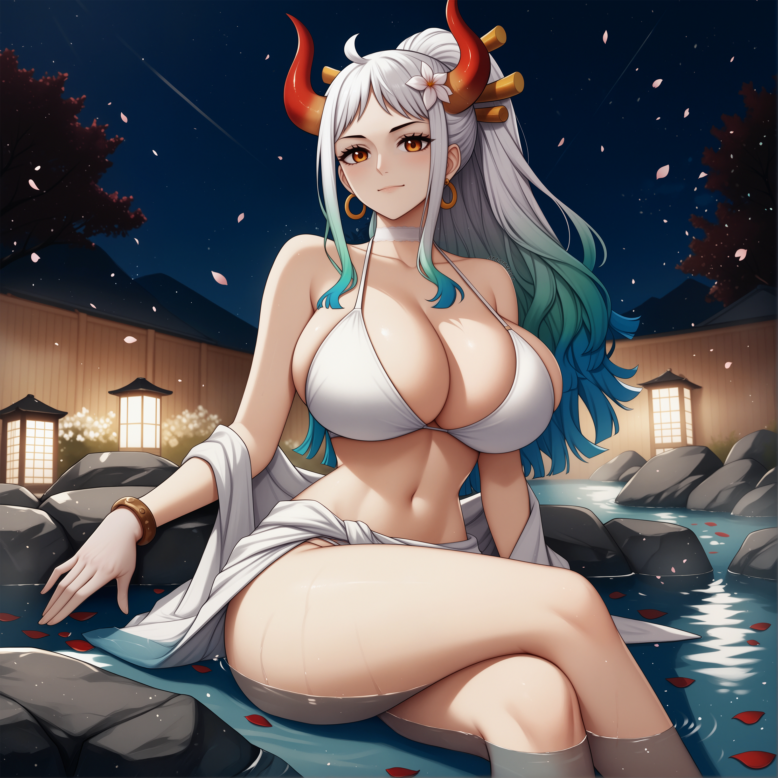 1girls, ai generated, bikini, clothing, female, female only, magiskuwa, one piece, yamato (one piece)