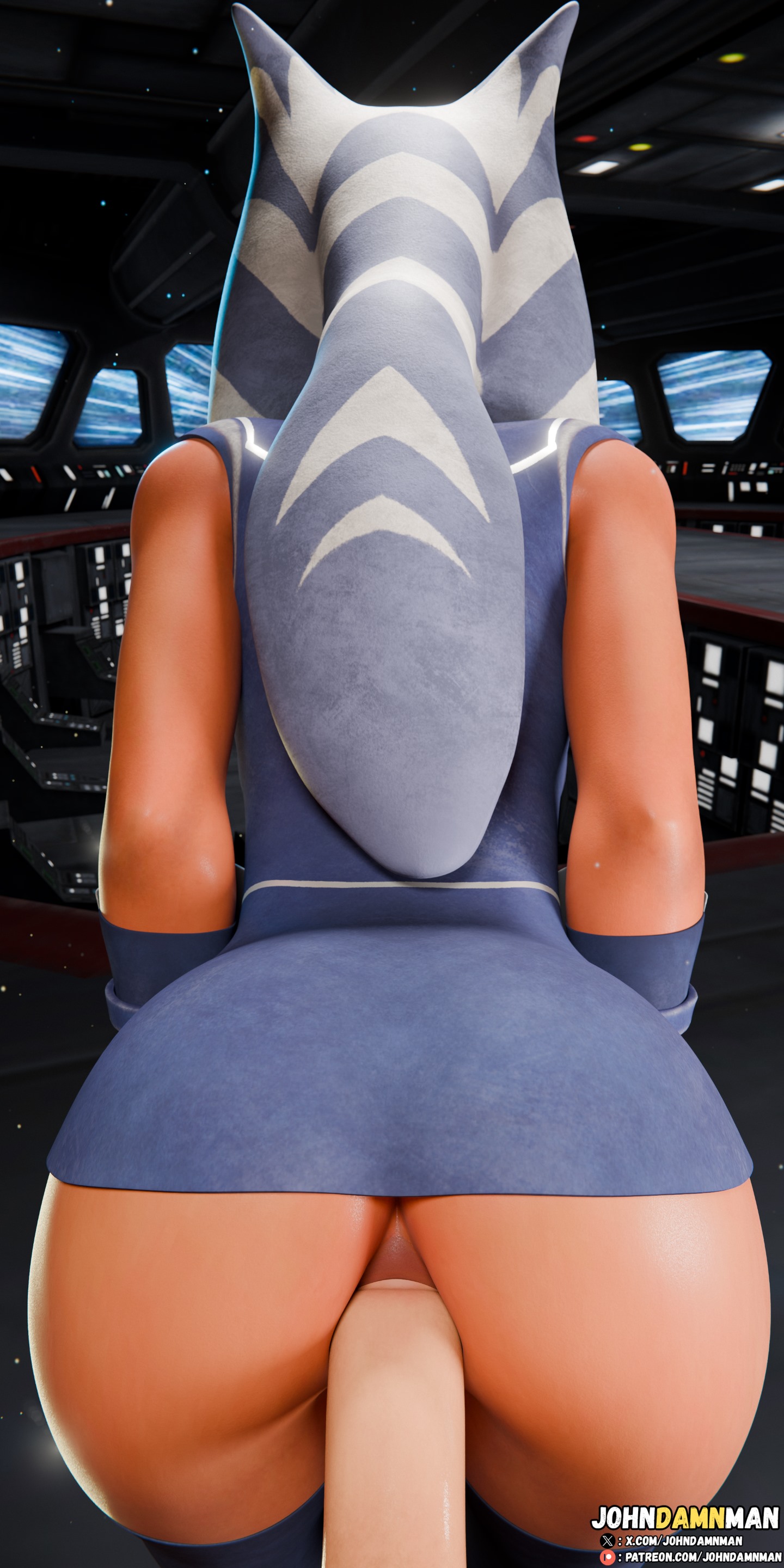 1girls, 3d, ahsoka tano, anal, blender, clone wars, close-up, female, johndamnman, male, quickie, star wars, the clone wars: season seven, togruta