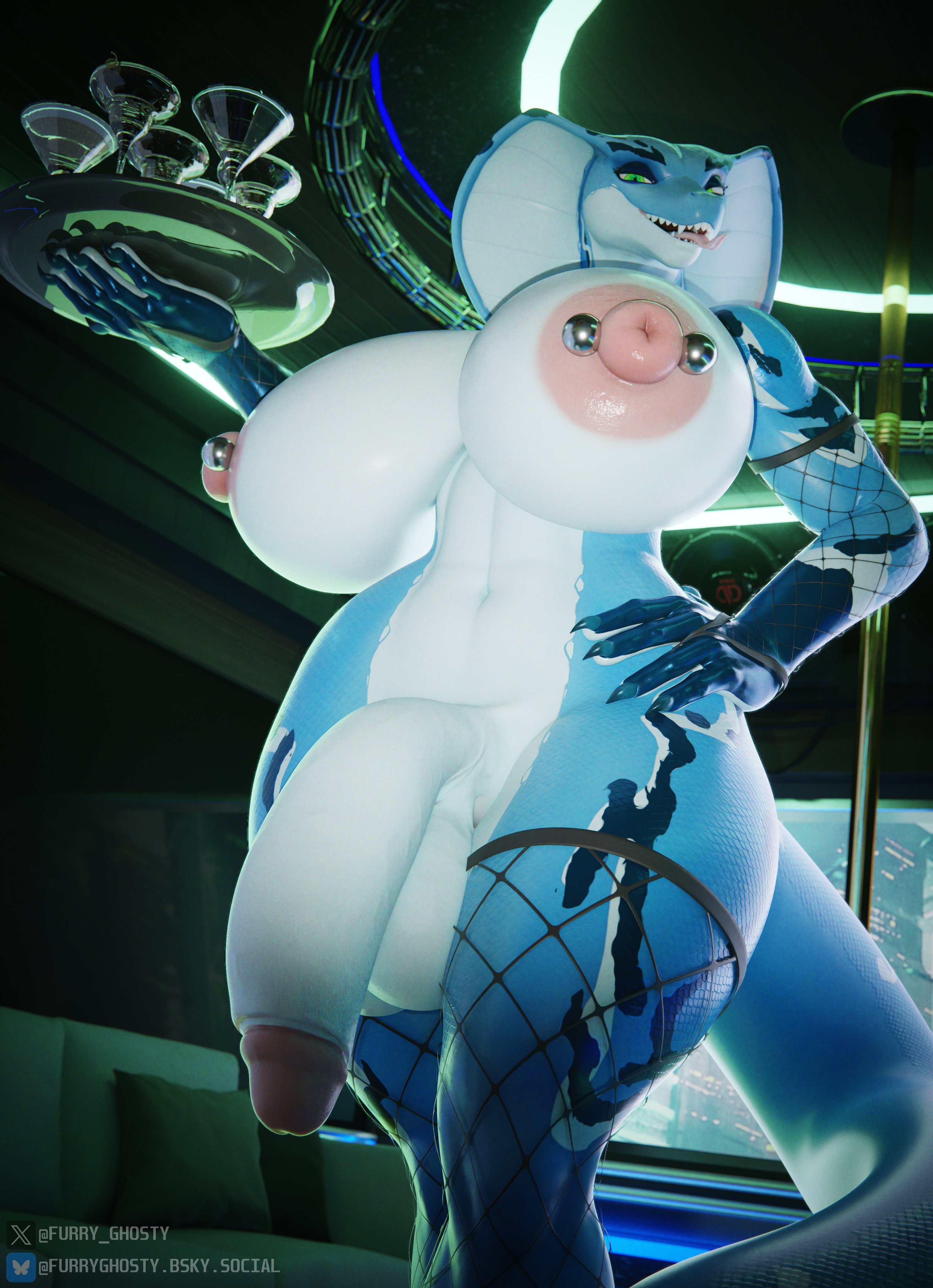 1girls, 3d, anthro, big breasts, big penis, dariana (quetzaly), dickgirl, furry ghosty, futanari, huge breasts, large breasts, large penis, looking at viewer, nude, nude female, thick thighs