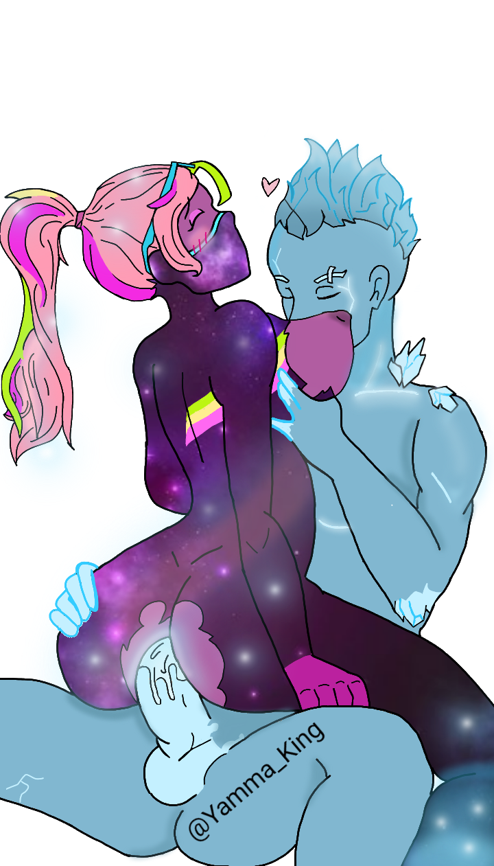 1girls breast_sucking breasts cosmic_skin curvy eyewear_on_head faceless_male female fortnite galaxia_(fortnite) male male_penetrating nude penis purple_skin snow_drift_(fortnite) tagme vaginal_penetration yammaking