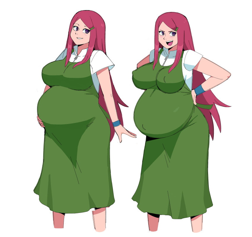 1girls, alternate version available, ass, belly button, big breasts, blue eyes, blush, breasts, busty, canon pregnancy, child bearing hips, clothed, clothing, curvaceous, curvy, curvy body, curvy female, curvy figure, cute, dr-worm, dress, duplicate, erect nipples, erect nipples under clothes, female, female focus, female only, fully clothed, hairclip, hand on hip, hi res, high resolution, highres, large breasts, lewdlemage, light skin, light-skinned female, long hair, looking at another, looking to the side, maternity clothes, maternity dress, mature, mature female, milf, naruto, naruto (series), naruto shippuden, nipple bulge, nipples, pale skin, pale-skinned female, perky breasts, pose, posing, pregnant, pregnant belly, pregnant female, red hair, shounen jump, solo, solo female, solo focus, standing, tight clothing, tight dress, uzumaki kushina, voluptuous, voluptuous female, white background, wide hips, wristband