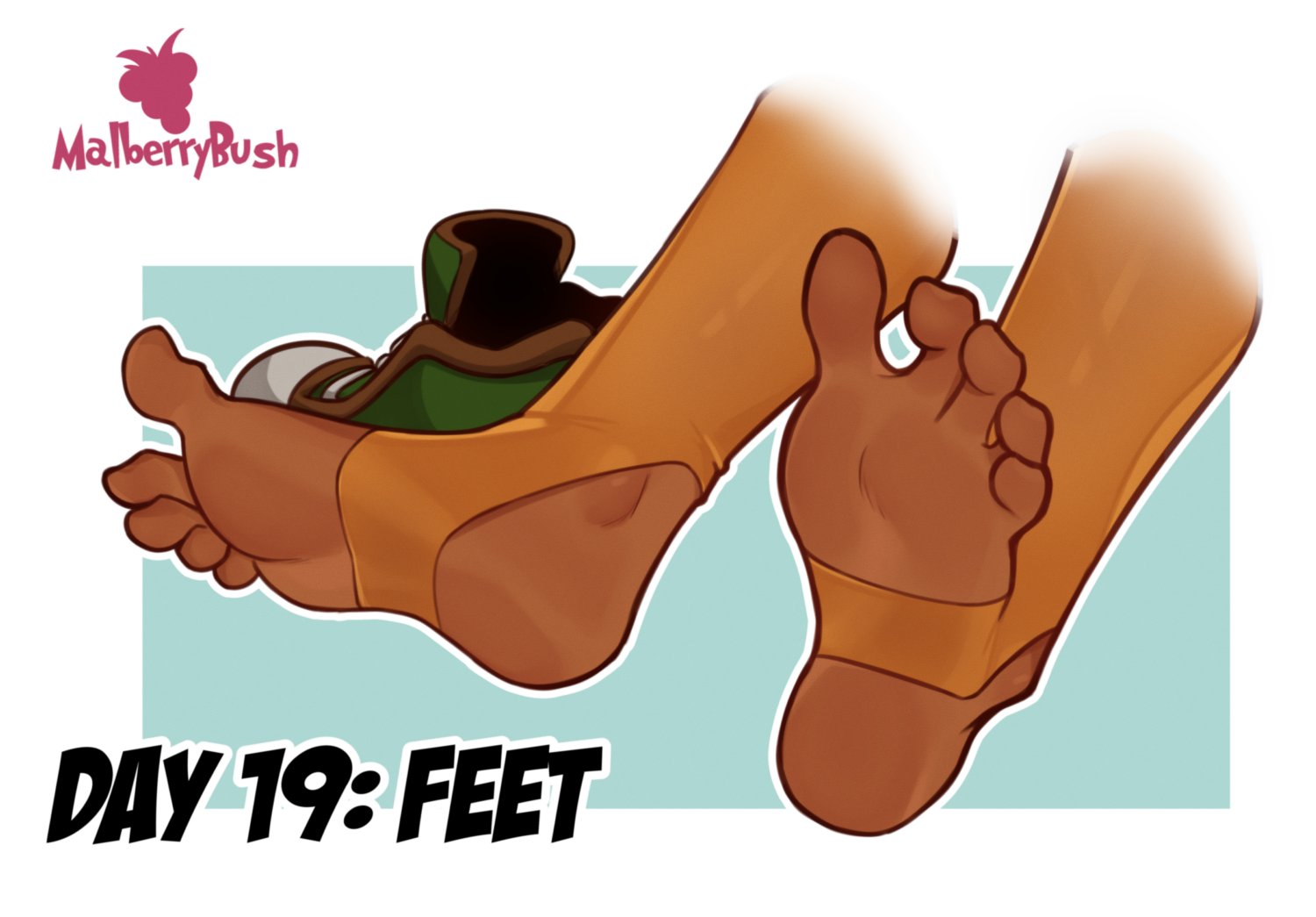dark skin, dark-skinned female, feet, female, foot fetish, kinktober, mal (malberrybush), malberrybush, malyna, malyna (malberrybush), page 19, solo, stirrup footwear, stirrup legwear, stirrup socks, stirrups