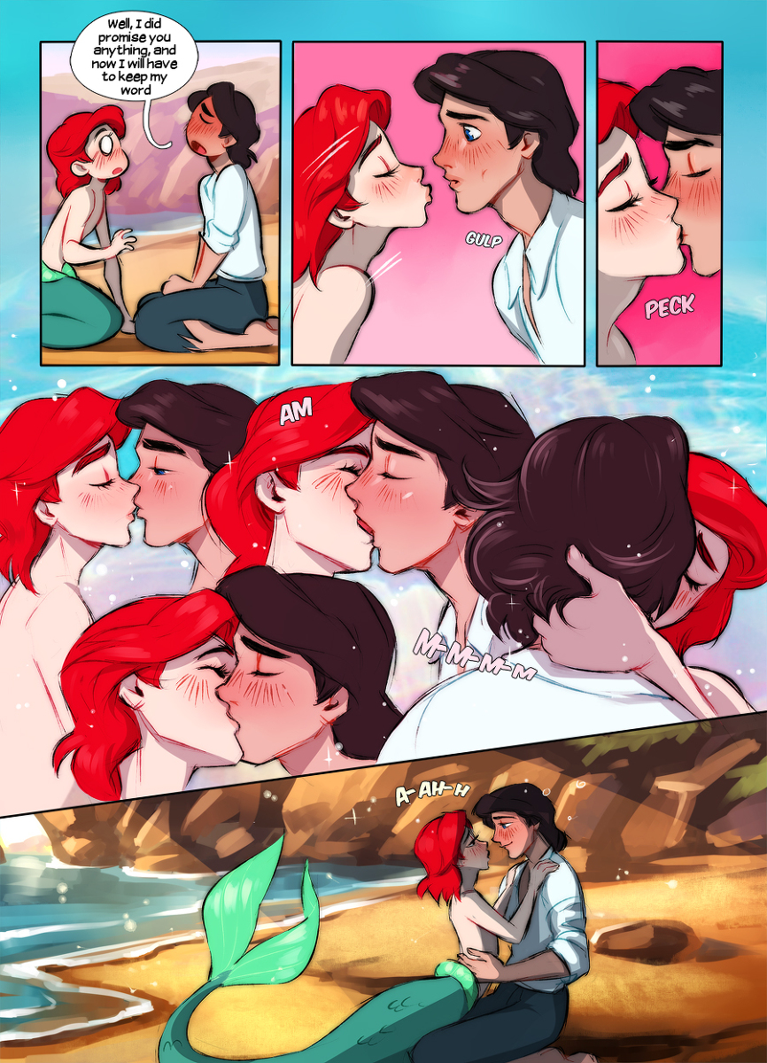 2boys ariel comic disney embrace english_text fairybend femboy femboy_prince fish_tail french_kiss gay genderswap genderswap_(ftm) girly kissing making_out male_only merfolk mermaid merman prince_eric puckered_lips red_hair ripushko romantic romantic_couple rule_63 siren the_little_mermaid wholesome yaoi