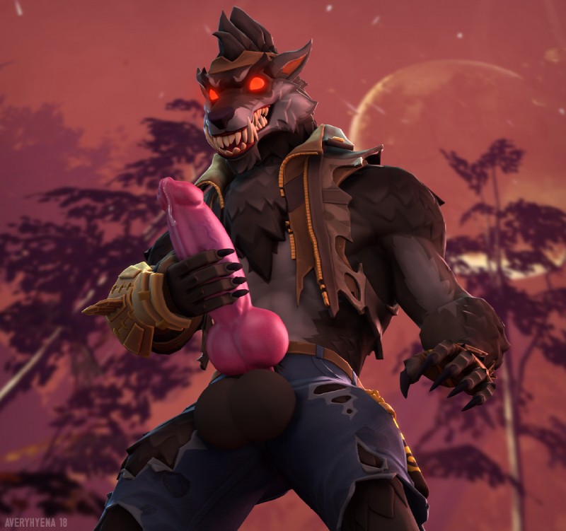 1boy, 3d, dire (fortnite), fortnite, fur, furry, male, male only, masturbation, precum, tagme