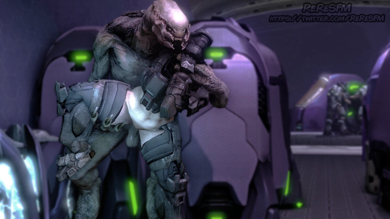 1boy 1girls 3d ambiguous_consent big_girl female female_human female_odst_(halo) halo_(series) holding_partner human interspecies lifting_leg male male_sangheili_(halo) muscular_male nude_male odst reresfm rough_sex sangheili sex stealth_sex straight