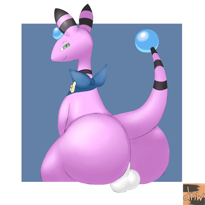 1:1 ampharos anthro ass balls big_butt blue_body fur furry furry_only genitals male male_only nintendo pokémon_(species) pokemon pokemon_(species) raised_tail reallydarkandwindie smile solo tail video_games