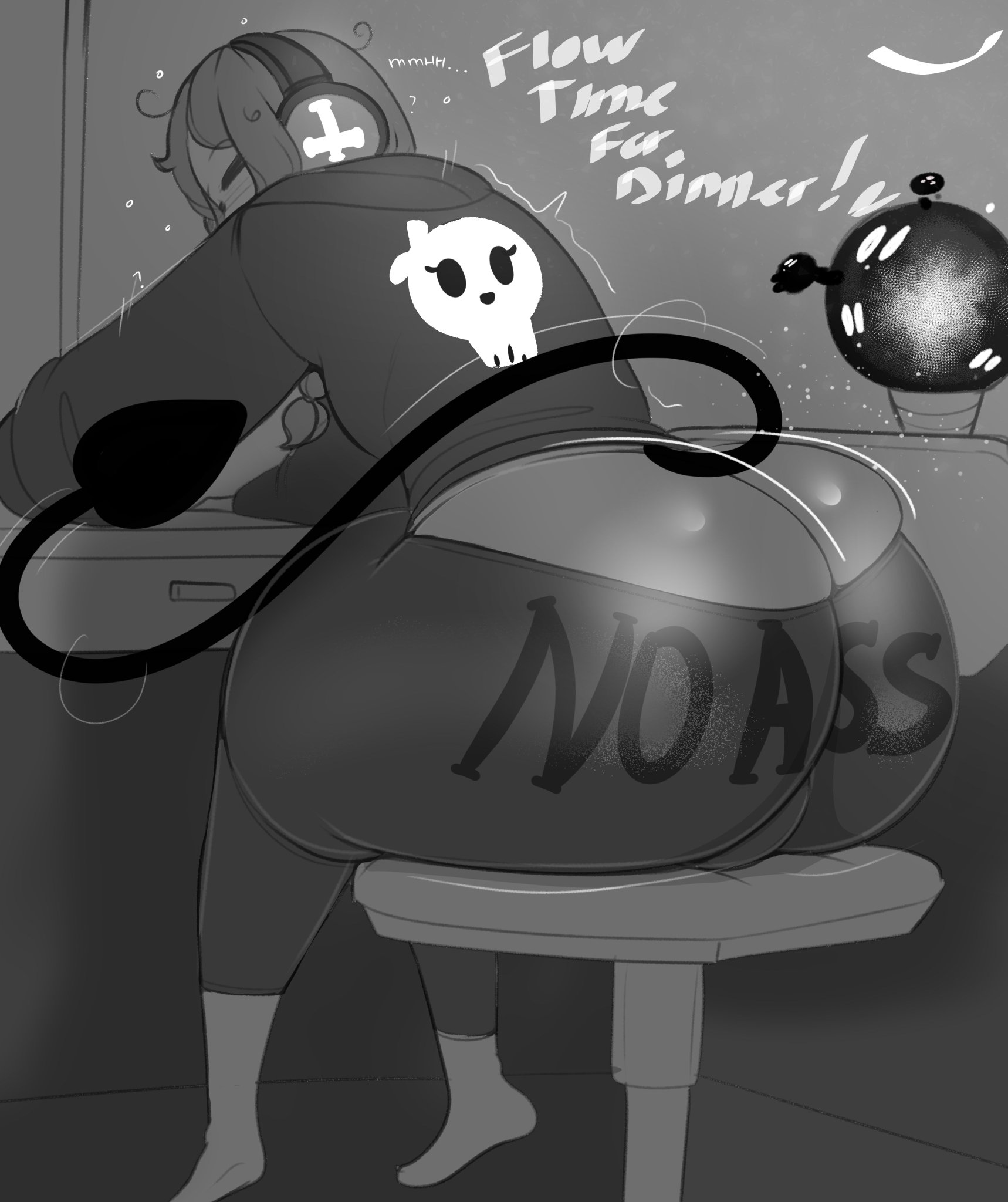 1boy, androgynous, ass, ass body, ass cleavage, ass crack, ass focus, big ass, big butt, bottom heavy, butt crack, butt focus, crossdressing, demon, demon tail, femboy, fladdykin, flow (fladdykin), girly, huge ass, huge butt, incubus, male, male only, no ass, succubus (male), tagme, thick ass, trap