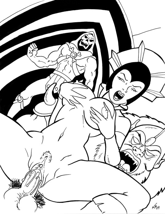 2009 beast-man evil-lyn filmation keltic masters_of_the_universe monochrome sex skeletor