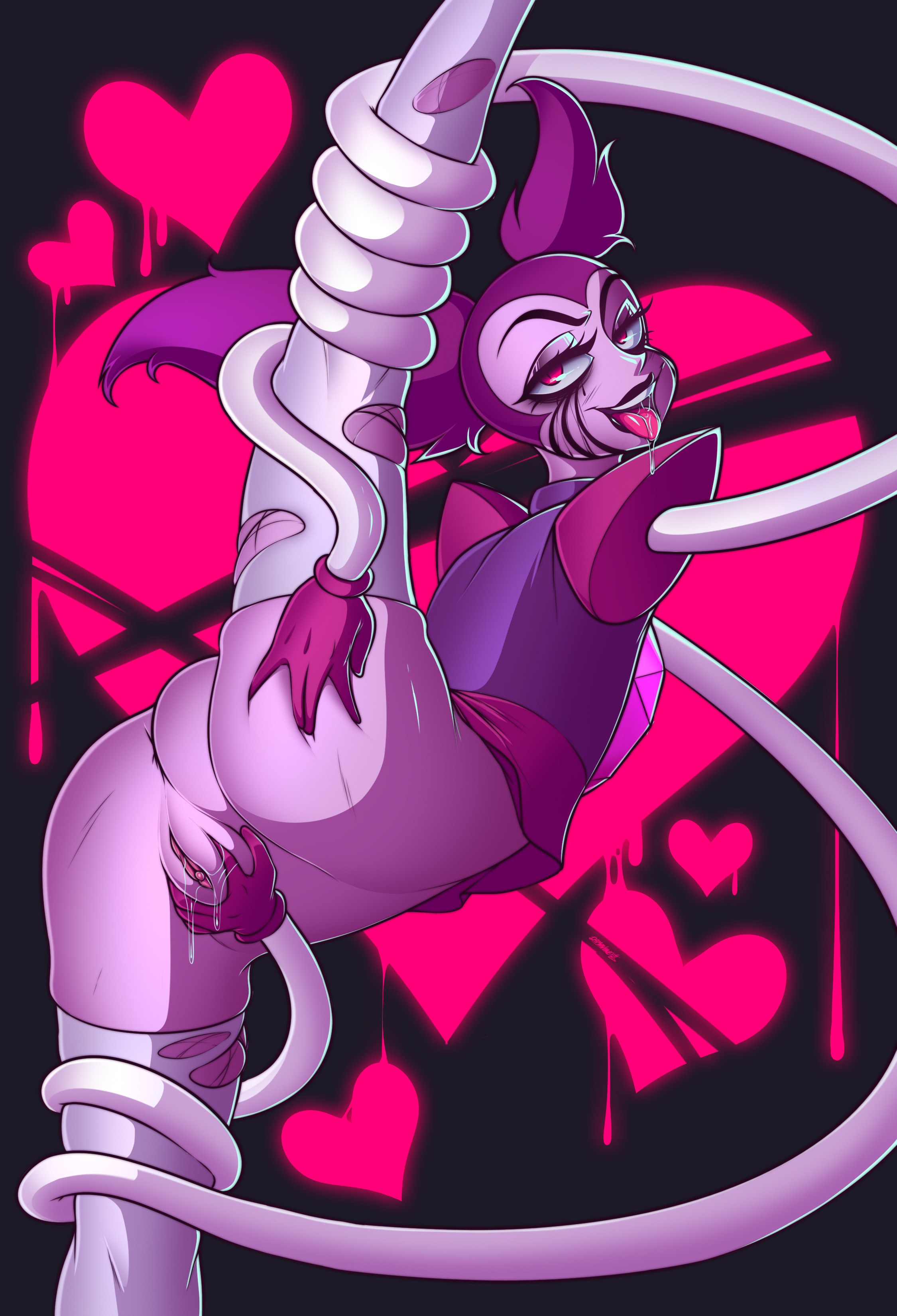 anus, ass, d3monone, female, flexible, gem (species), presenting, pussy, pussy juice, saliva, spinel (steven universe), steven universe, vertical splits