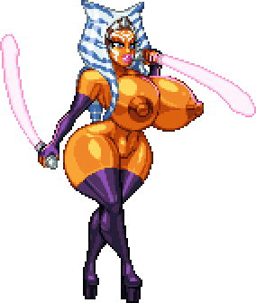 1girls, ahsoka tano, ass, bimbo, breasts, busty, casetermk, child bearing hips, curvaceous, curvy, dildo, erect nipples, exhibitionism, female, high heels, huge ass, huge breasts, hyper bimbo, inviting, lightsaber, long hair, looking at viewer, nipples, nude, nude female, opera gloves, orange skin, pixel art, purple lightsaber, pussy, seductive, solo, solo female, star wars, star wars rebels, suggestive, thick thighs, thighhighs, togruta, transparent background, voluptuous, wide hips