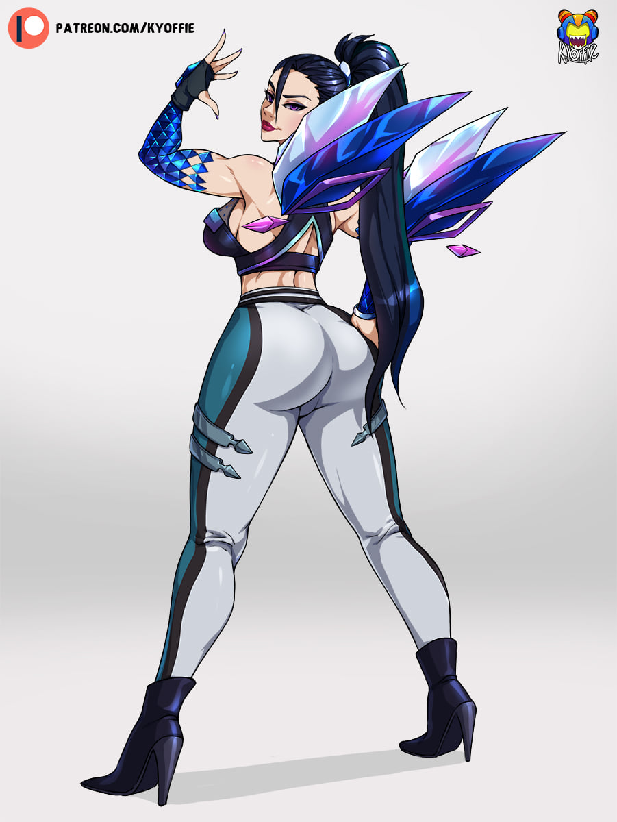 ass, big ass, big breasts, breasts, fat ass, female, fully clothed, k/da all out kai'sa, k/da all out series, kai'sa, kyoffie, large ass, league of legends, league of legends: wild rift, long hair, massive ass, riot games, tight clothing, tight pants