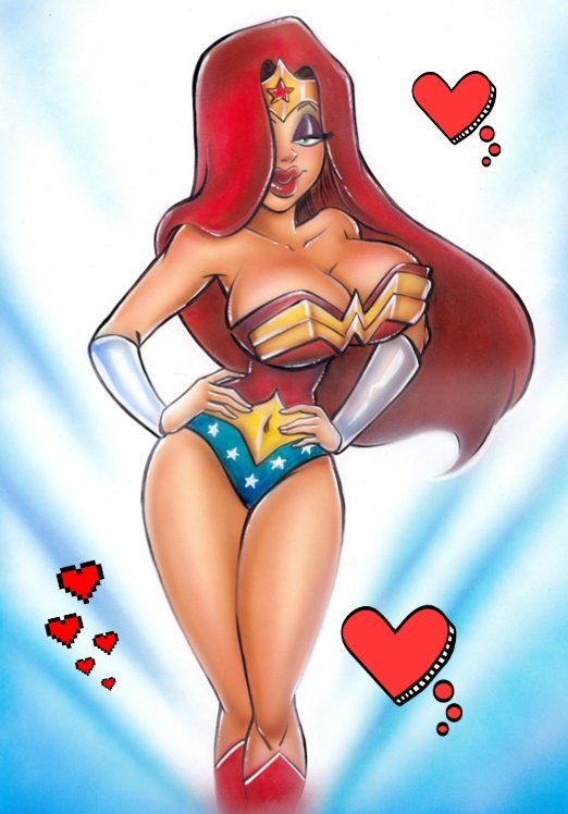 1girls, amark907local, arie monroe, breasts, busty, cleavage, cosplay, dc, dc comics, disney, eyelashes, eyeshadow, female, hourglass figure, jessica rabbit, large breasts, legs, long hair, lower body, red hair, thick, thick thighs, upper body, voluptuous, who framed roger rabbit, wonder woman (cosplay), wonder woman (series)