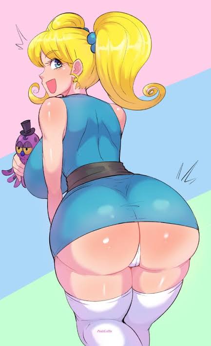 aged_up ass blonde_hair blue_dress bubbles_(powerpuff_girls) pinkkoffin powerpuff_girls