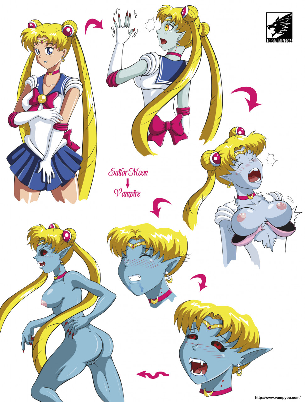 ass_expansion bishoujo_senshi_sailor_moon bite bite_mark bra breast_expansion clothing corruption enemy_conversion eye_color_change garter_straps huge_ass huge_breasts large_ass large_breasts locofuria medium_breasts nipples panties pussy sailor_moon skin_color_change skirt thick_thighs thigh_expansion torn_clothes transformation usagi_tsukino vampire wide_hips