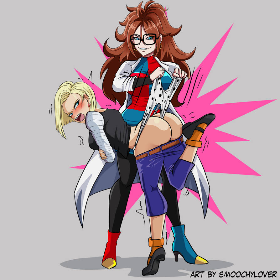 2girls android_18 android_21 android_21_(human) ass blonde_female blonde_hair blonde_hair_female blue_eyes brown_hair brunette_hair butt_crack dragon_ball dragon_ball_super dragon_ball_z flats mary_janes panties ripped_clothing ripped_panties ripping_undies ripping_wedgie short_hair smoochylover underwear wedgie wedgied_female wedgies white_panties white_underwear yuri