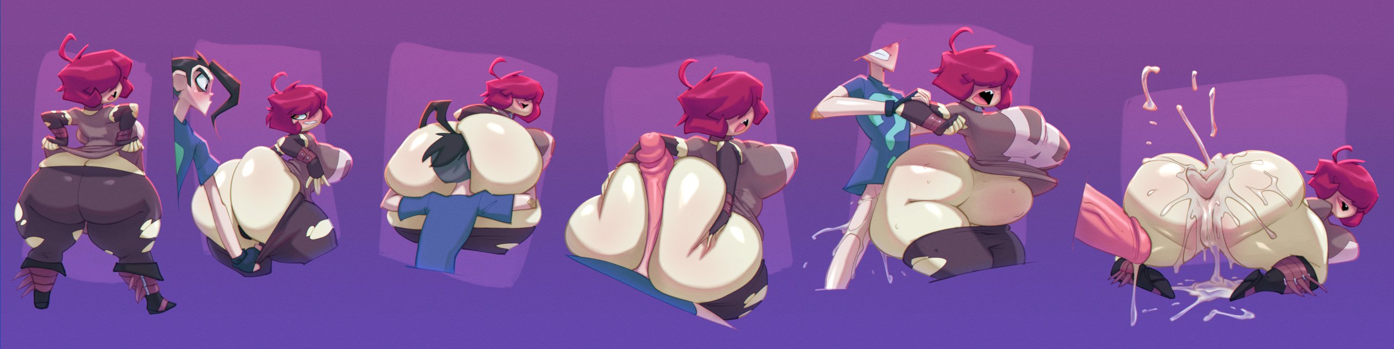 1boy, 1girls, 2026, 2d, 2d (artwork), 2d artwork, aged up, ahoge, alternate ass size, alternate body type, alternate breast size, anal, anal insertion, anal penetration, anal sex, ass, ass eating, assjob, belly, belly bulge, belly button, big ass, big breasts, big butt, big cock, big penis, bigdad, black boots, black clothes, black clothing, black gloves, black hair, black thigh highs, black thighhighs, blush, blushing, blushing female, blushing profusely, boots, bottom heavy, breasts, brother, brother and sister, brother and sister (lore), bubble ass, bubble butt, butt, butt focus, buttjob, clothed, clothed female, clothing, covered buttjob, cowlick, cum, cum in ass, cum inside, curvaceous, curvaceous female, curvaceous figure, curvy, curvy body, curvy female, curvy figure, curvy hips, darnact, dib membrane, duo, eating ass, enormous ass, enormous butt, erect penis, erection, female, female focus, female human, female penetrated, gaz membrane, genital fluids, genitals, giant ass, gigantic ass, gigantic breasts, gigantic butt, gloves, goth, goth girl, gothic, gothic girl, hair between eyes, hair over eye, hair over eyes, hair over one eye, hand on hip, hi res, highres, huge ass, huge breasts, huge butt, huge cock, huge penis, human, human only, hyper ass, incest, incest (lore), invader zim, large ass, large breasts, large butt, large cock, large penis, light skin, light-skinned female, light-skinned male, long gloves, looking back, male, male penetrating, male penetrating female, male/female, massive ass, massive butt, midriff, navel, nickelodeon, pale skin, purple eyes, purple hair, ripped clothes, ripped clothing, ripped pants, round ass, round butt, sharp teeth, short hair, sibling, sibling (lore), sibling incest, siblings, sister, skull, standing, stomach, stomach bulge, straight, straight hair, straight sex, thicc gaz, thick, thick ass, thick female, thick hips, thick legs, thick penis, thick thighs, thigh highs, thighhighs, thighs, torn clothes, torn clothing, voluptuous, voluptuous female, white body, white skin, wide hips