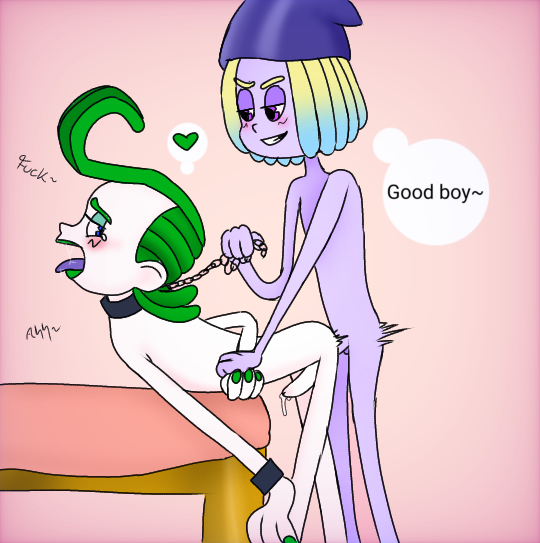 anal ass chained collar gay green_hair homosexual kid_ritz_(trolls) light_skin male trolls trolls_band_together veneer_(trolls)