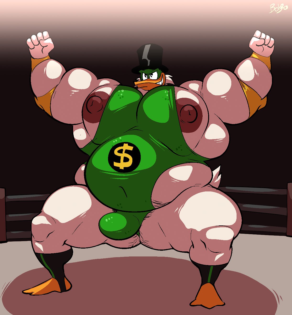 1boy 1male anthro ass belly bobthetanuki bulge disney duck ducktales ducktales_(2017) extrasizedbob furry furry_only gay green_mankini hairy hairy_ass legwear love_handles male male_only mankini musclegut nipples no_humans pecs pubes pubic_hair pubic_hair_peek scrooge_mcduck singlet solo solo_male tail thick