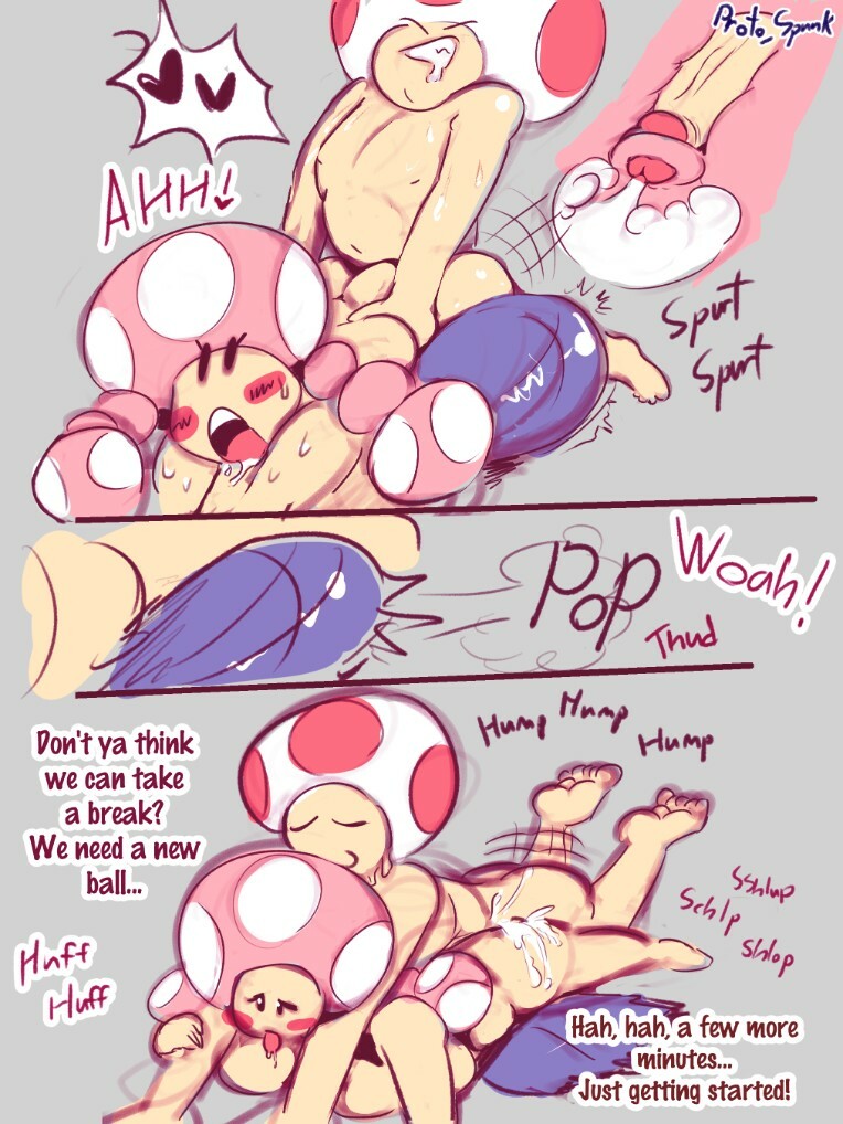 1boy, ass, breasts, chubby, chubby female, cum, cum in pussy, cum inside, cum leaking, cum leaking out of pussy, feet, female, male, male on female, male penetrating female, mario (series), muscular, muscular male, naked, naked female, naked male, nintendo, part of a set, proto spunk, pussy, shorter female, shortstack, sweat, sweaty, tagme, taller male, tdt, toad (mario), toadette, vaginal penetration, vaginal sex