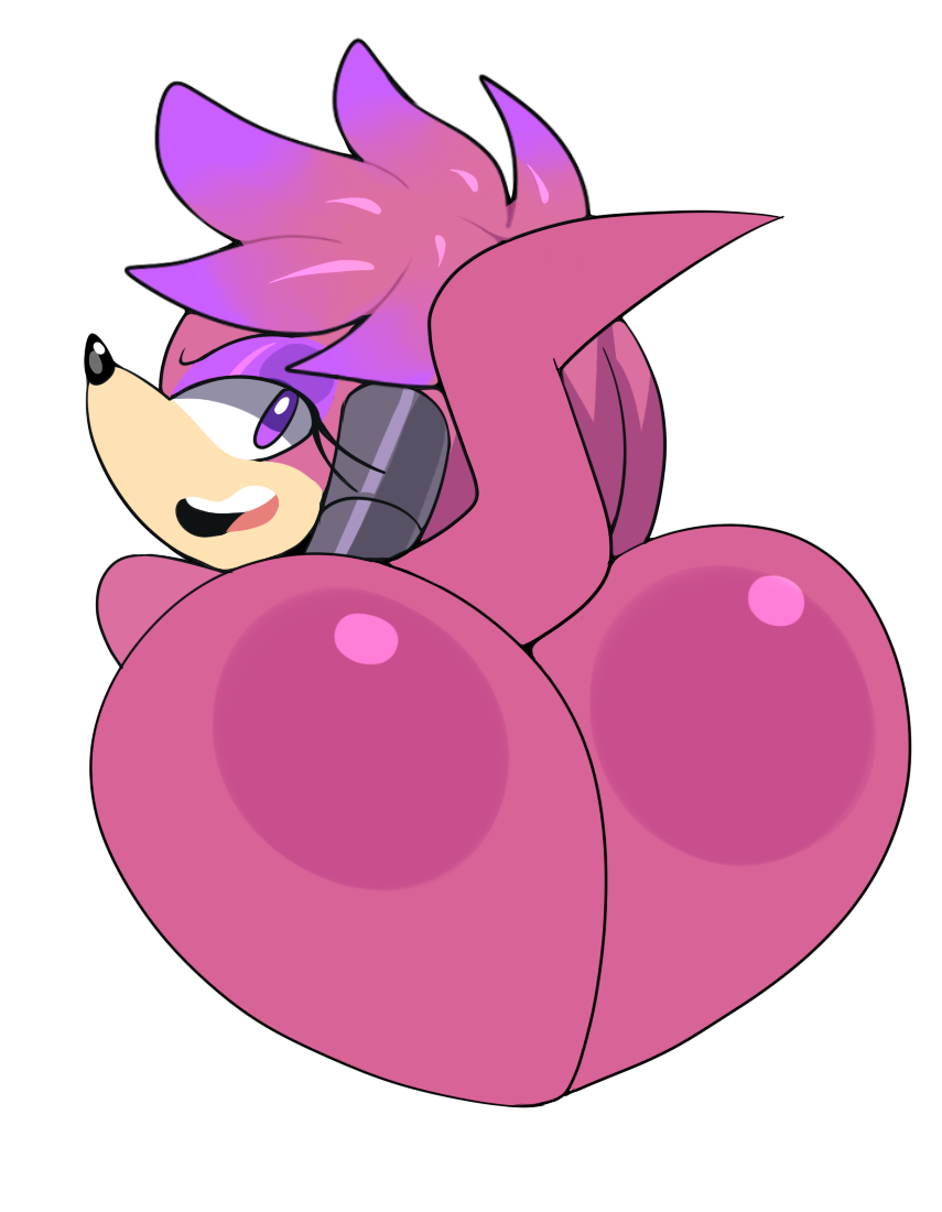 alpha_channel anthro ass bent_over big_butt bubble_butt butt_focus echidna eyelashes eyeshadow female hair icon julie-su looking_back makeup mammal monotreme multicolored_hair on_glass open_mouth pink_hair presenting presenting_hindquarters purple_eyes purple_hair rear_view simple_background solo sonic_(series) squish_(artist) transparent_background two_tone_hair