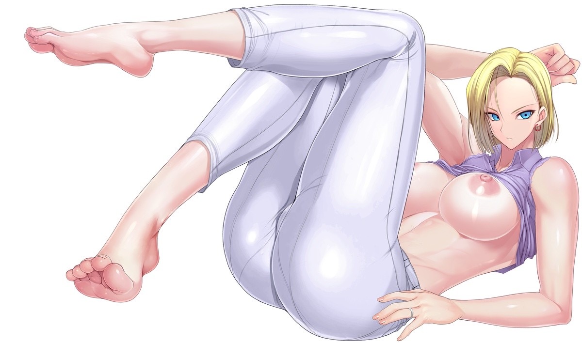 1girls, android 18, ass, blonde hair, blue eyes, breasts, cameltoe, cleavage, curvy, dragon ball, erect nipples, feet, female, huge areolae, huge ass, huge breasts, naturalton, nipples, puffy nipples, pussy, short hair, thick lips, voluptuous, wide hips