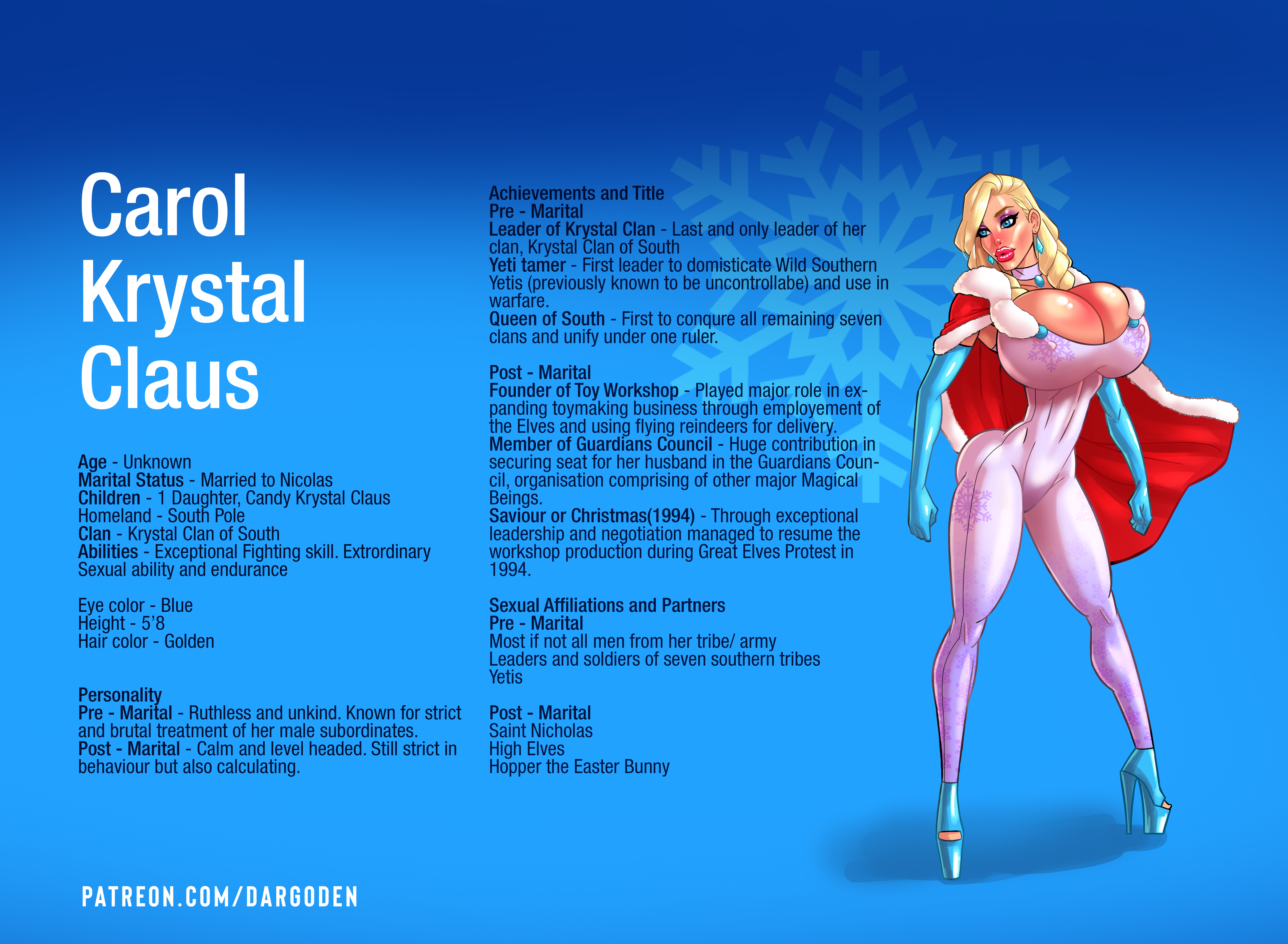 ass, big ass, big breasts, bimbo, blonde hair, blue eyes, breasts, bubble ass, bubble butt, cheat, cheating, christmas, dargoden, female, high heels, huge ass, huge breasts, platform heels, snow, tight clothing
