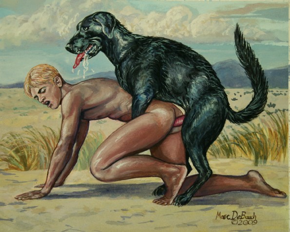2009, anal, anal sex, art, artwork, canine, doggy style, domestic dog, feral on human, feral penetrating, feral penetrating human, feral penetrating male, gay, gay art, gay male, gay sex, human, human penetrated, male, male only, marc debauch, oil painting, taboo, traditional media (artwork), zoophilia