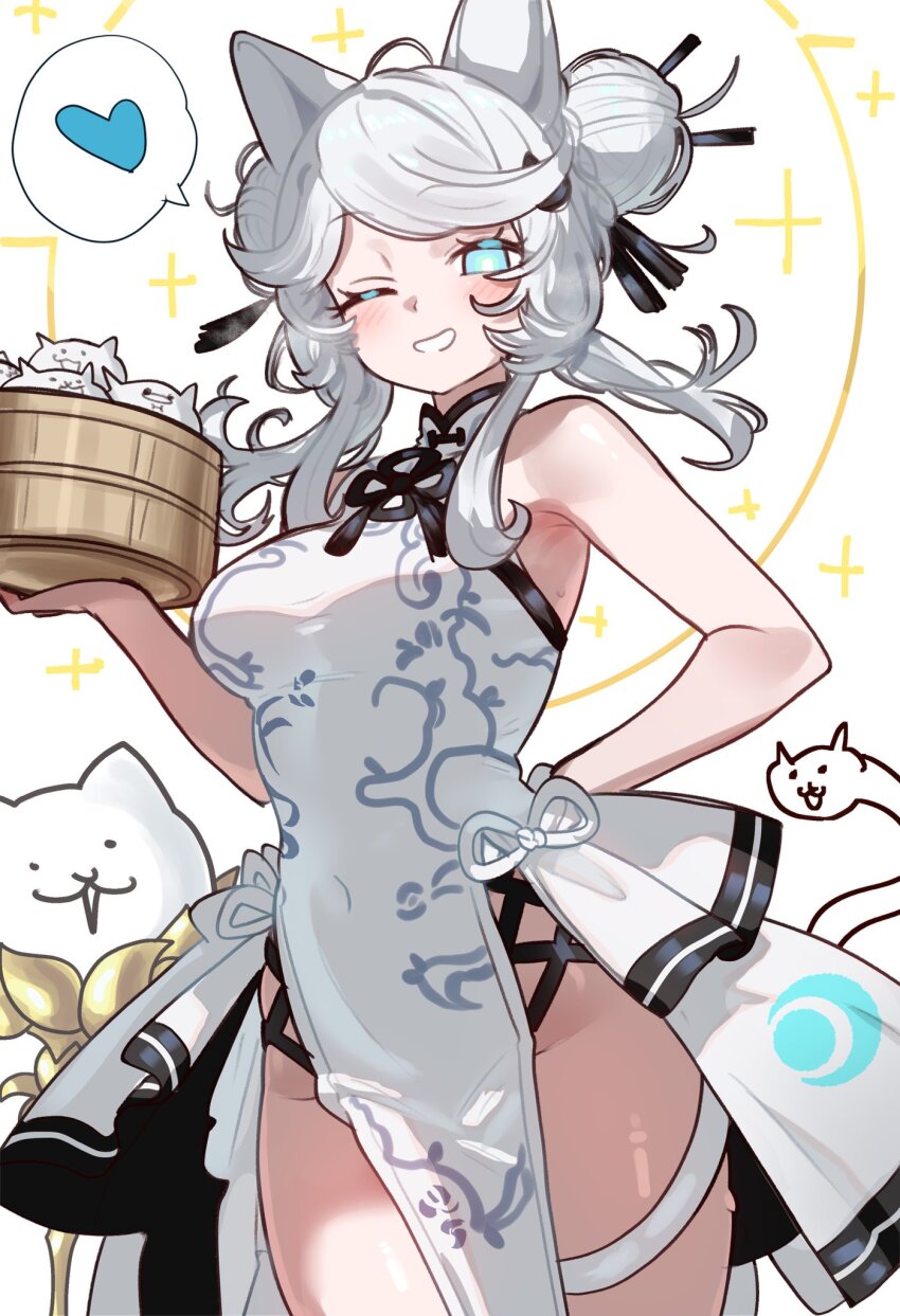 1girls, breasts, cat girl, catgirl, cats, ebora, female, huge breasts, salvations daughter lunacia, the battle cats, youngmanisdown