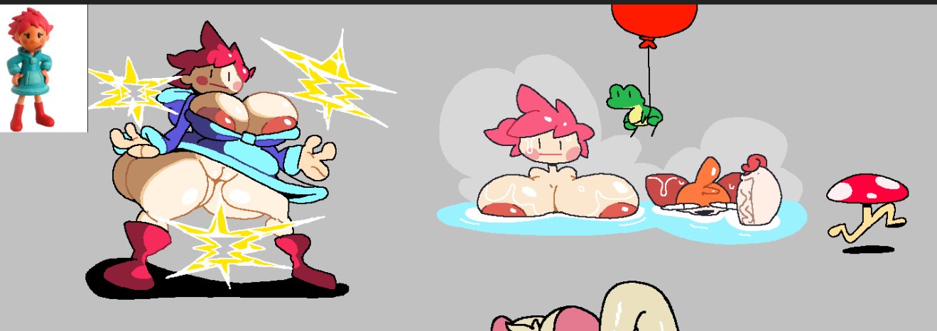 breasts, female, huge ass, huge breasts, kumatora, mob face, mother (series), mother 3, soups (superiorfox), superiorfox