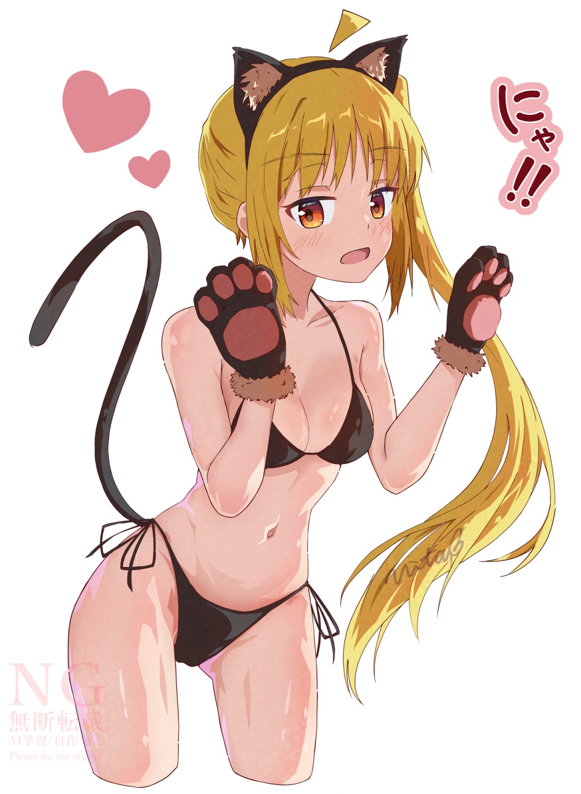 black bra, black panties, blonde hair, bocchi the rock!, female, ijichi nijika, tagme, vbpicture