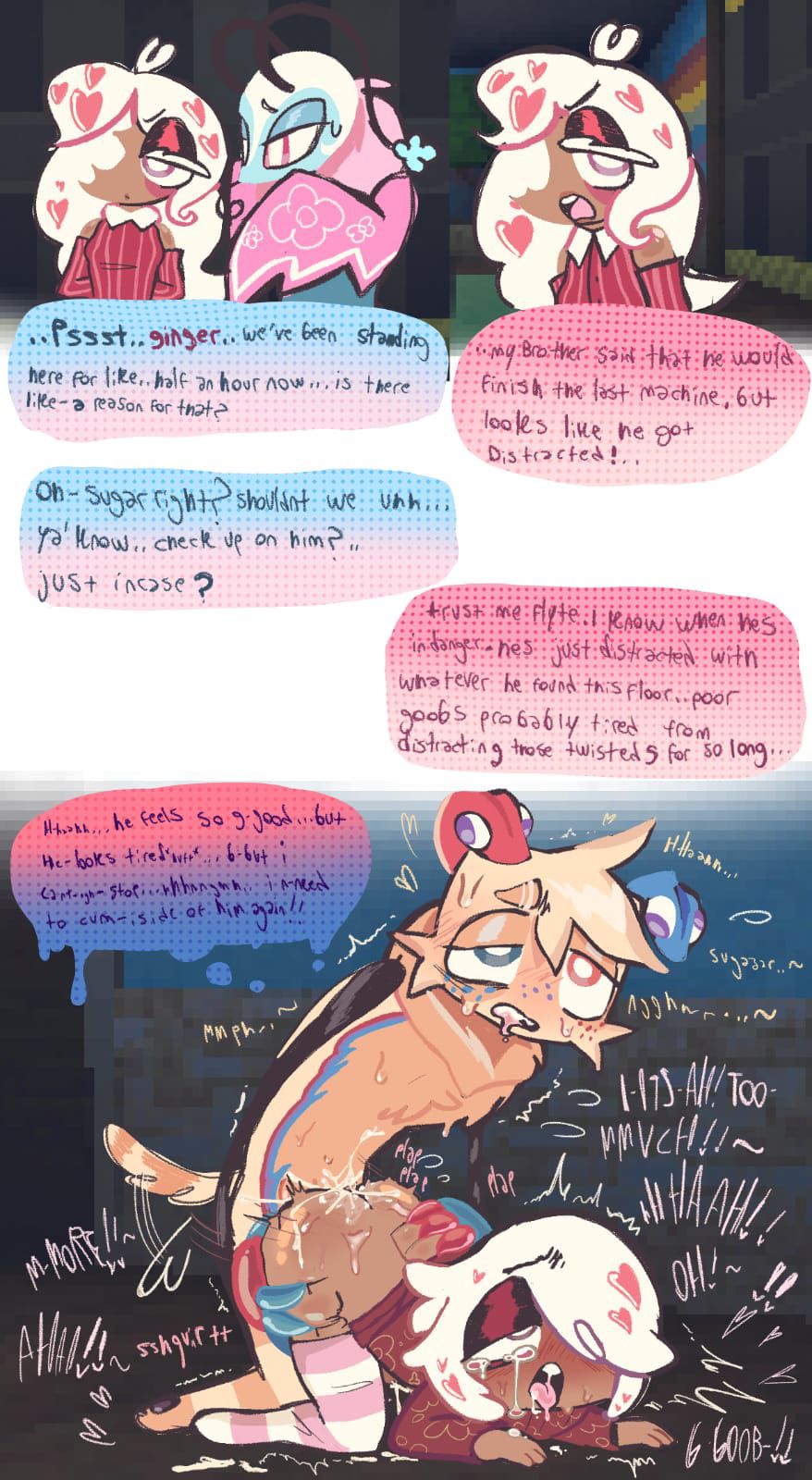 anal, anal sex, cum, cum inside, dandy's world, flyte (dandy's world), gay, ginger (dandy's world), goob (dandy's world), kotlenivyy, oc, ocxcanon, original, sex, sugar (kotlenivyy)