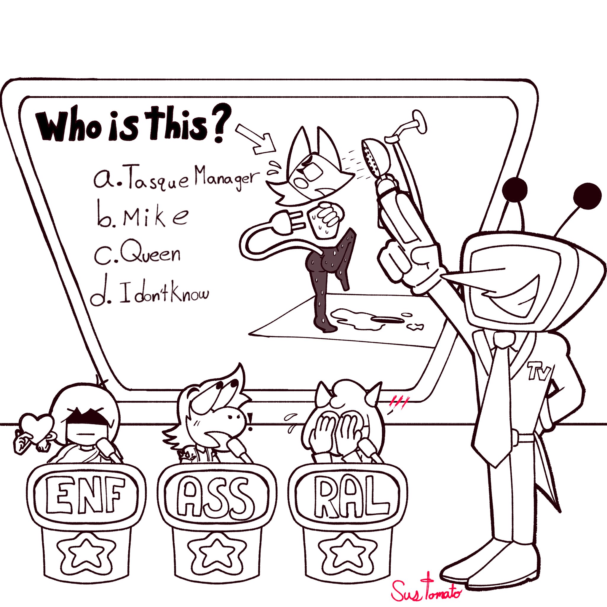 2boys, 2girls, ambiguous gender, ass, deltarune, female, kris (deltarune), male, nude, ralsei, senftember, senftember (2025), shower, susie (deltarune), sustomato10, tagme, tasque manager (deltarune), tenna (deltarune)