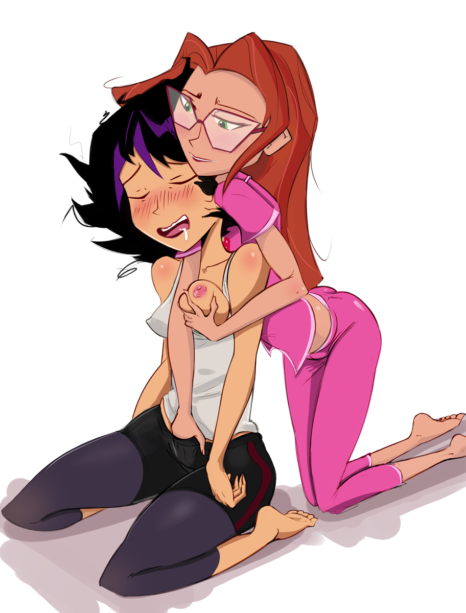 2girls, artist request, big hero 6, big hero 6: the series, black hair, blush, blush lines, breast grab, breast grab from behind, breast out, breasts, disney, disney channel, drooling, exposed breast, female, female focus, female only, femdom, femsub, fingering, fingering partner, fingering pussy, fingering under clothes, glasses, go go tomago, gogo tomago, hand in pants, highlights, honey lemon, jpeg, long hair, looking pleasured, marvel, marvel comics, multiple females, multiple girls, nipples, pajamas, pussy, saliva, short hair, tank top, yuri