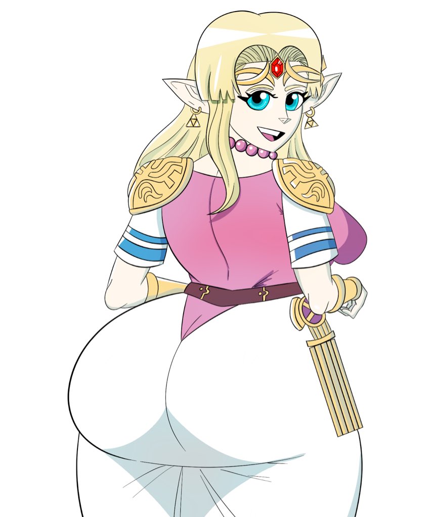 a link to the past, ass, ass in dress, breasts, bubble ass, bubble butt, busty, coldarsenal, female, female focus, female only, hourglass figure, nintendo, pinup, pinup pose, pose, posing, princess zelda, sideboob, solo, the legend of zelda, wide hips, zelda (a link between worlds), zelda (a link to the past)