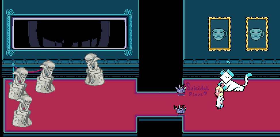 abuse accurate_art_style animated anthro ass balls breasts cum deer deltarune deltarune_chapter_2 feline floor furry game_over kris_(deltarune) mansion naked noelle_holiday nonconsensual penis pixel_animation pixel_art prison prisoner ralsei sex sex_on_floor statue suicidalpixel susie_(deltarune) tasque tasque_(animal) warning