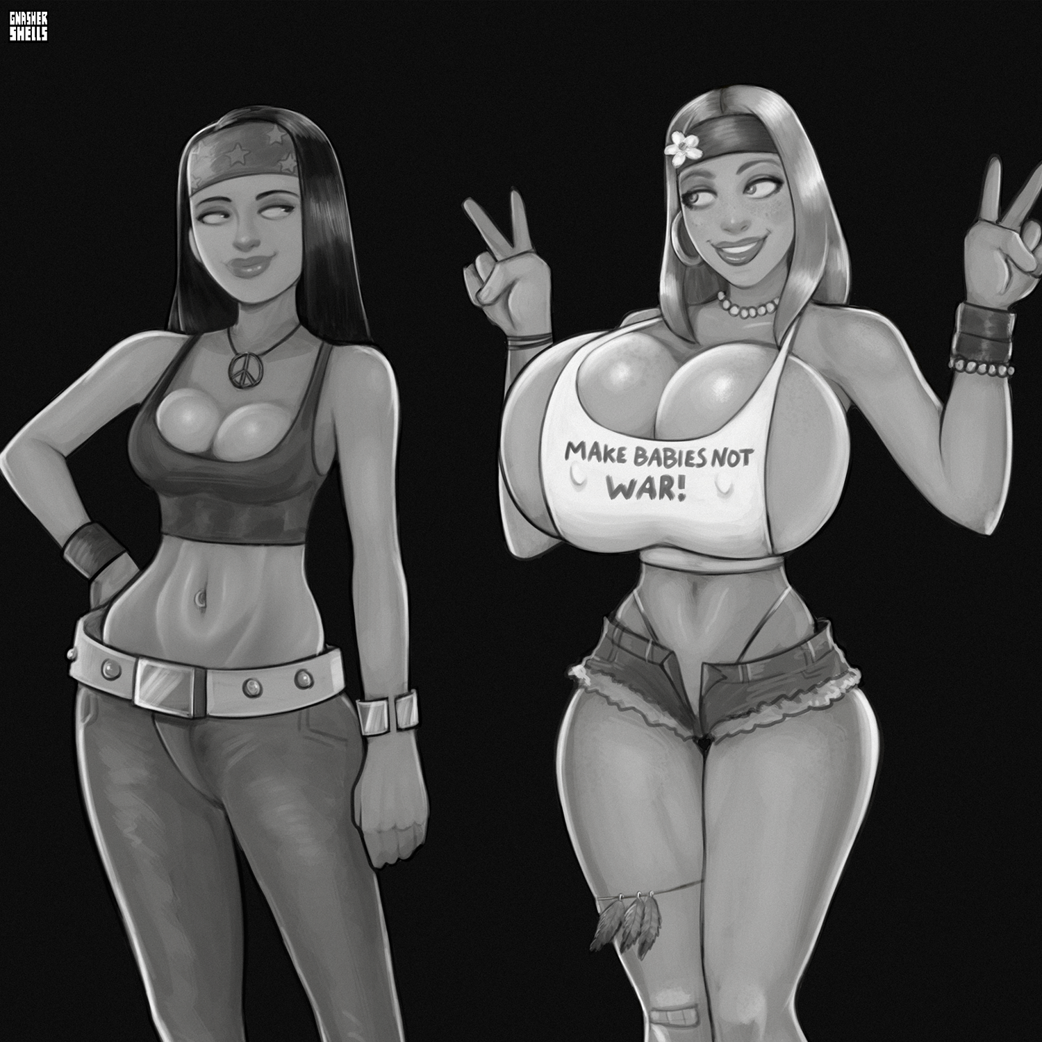 2girls, american dad, big ass, big breasts, breasts, curvaceous, curvy, curvy figure, digital media (artwork), female, female only, gertie (gnashershells), gnashershells, hayley smith, hips, hourglass figure, huge ass, huge breasts, large ass, large breasts, legs, light skin, light-skinned female, mature, mature female, slim waist, thick, thick hips, thick legs, thick thighs, thighs, voluptuous, waist, wide hips