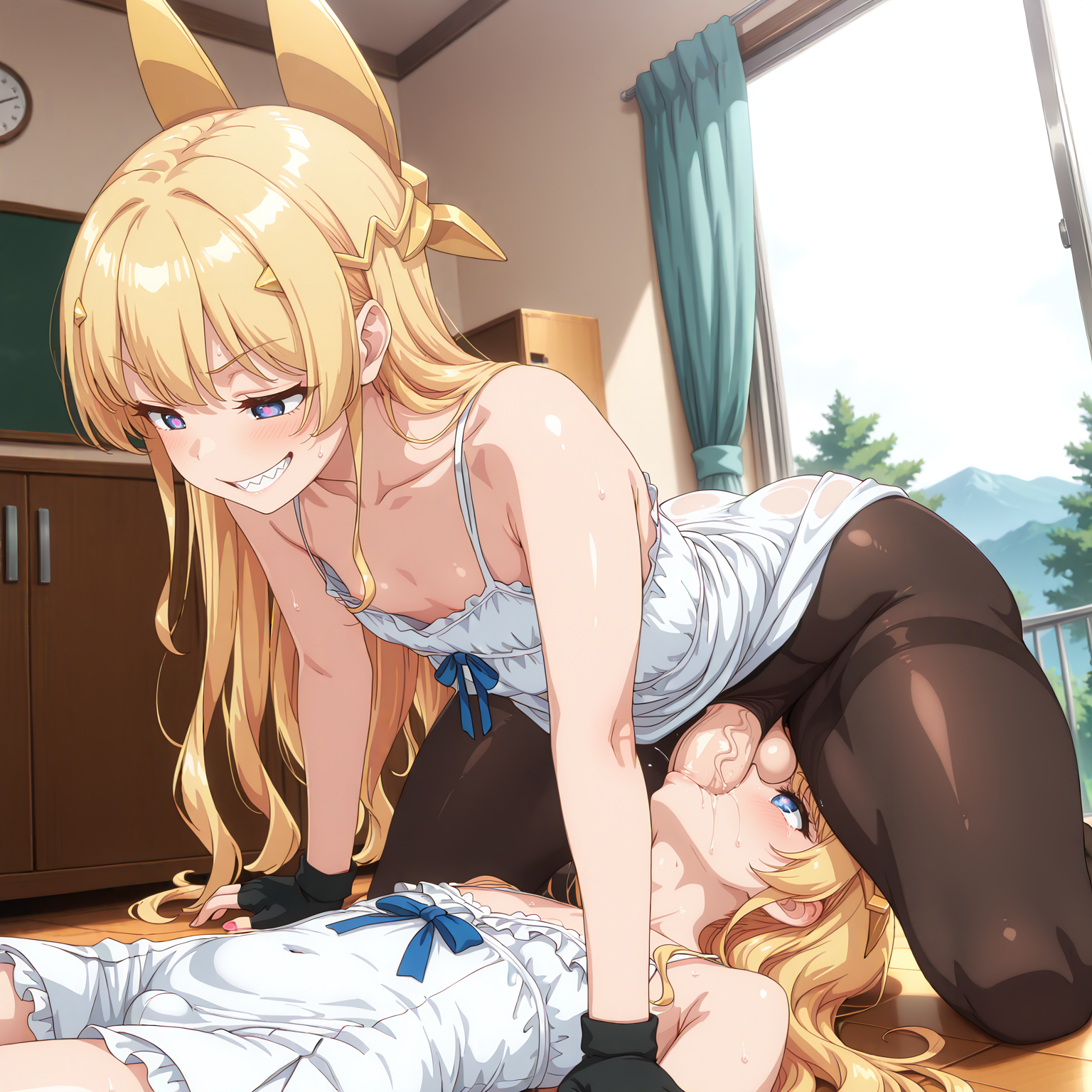 ai generated, anime, anime style, big ass, big dick, big penis, blonde hair, blowjob, crossdressing, deepthroat, fantasy bishoujo juniku ojisan to, femboy, femboy on femboy, femboy on male, femboydom, flat chest, flat chested, gay, genderswap (ftm), headgear, hinata tachibana, lips, male, male only, otoko no ko, otokonoko, penis, rule 63, selfcest, sissy, tachibana hinata, tachibana hinata (fantasy bishoujo), tomgirl, trap, twink, uncensored, veiny penis, yaoi